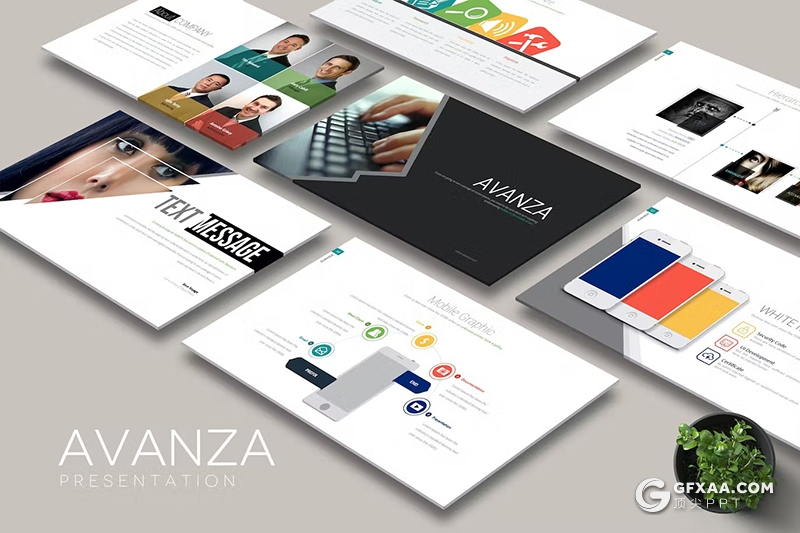 30页团队介绍商业计划书商务通用国外keynote模板 - 顶尖PPT