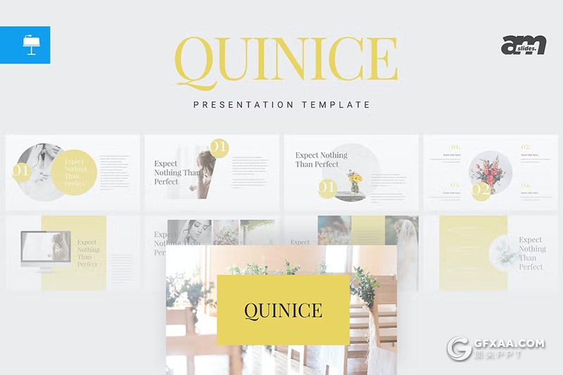 30页婚纱图片展示婚礼策划婚纱摄影展示国外keynote模板 - 顶尖PPT