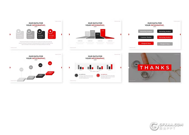 30页针织线毛线介绍产品分析国外PPT模板5种配色 - 顶尖PPT