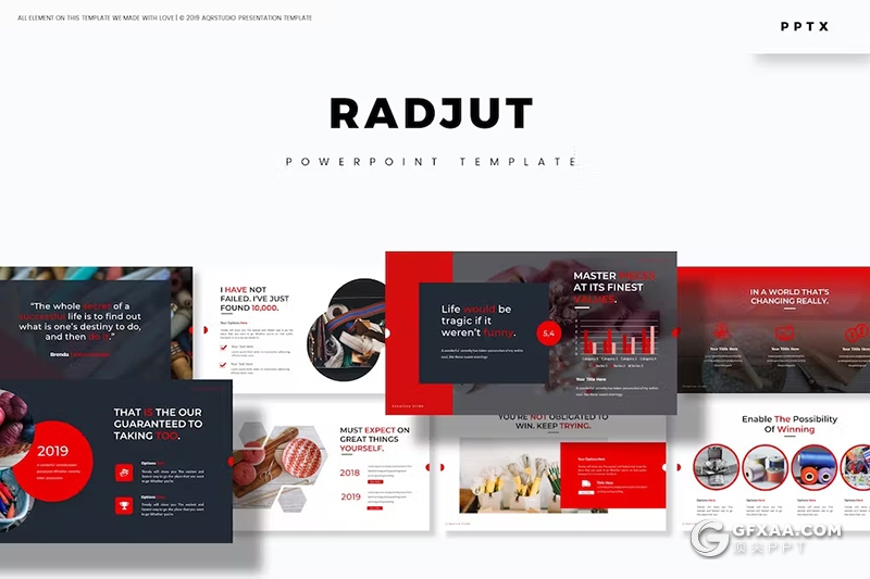 30页针织线毛线介绍产品分析国外PPT模板5种配色 - 顶尖PPT