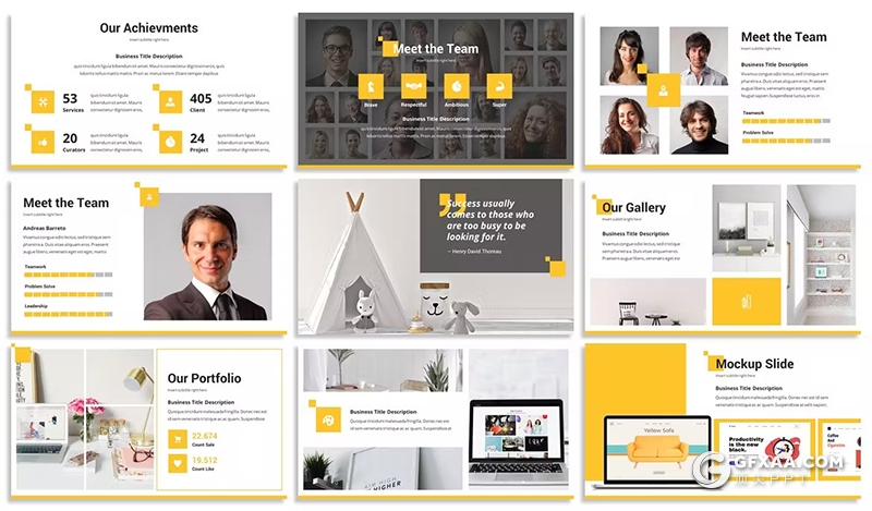 团队介绍商业计划书商务通用国外keynote模板3种配色2款尺寸 - 顶尖PPT