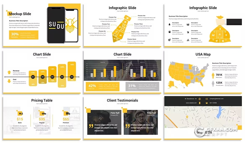 团队介绍商业计划书商务通用国外keynote模板3种配色2款尺寸 - 顶尖PPT