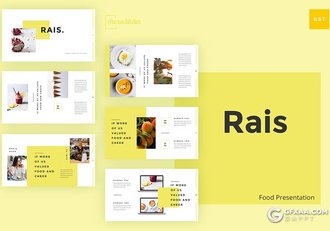 30页餐饮美食果汁食物图片展示国外GoogleSlides模板 - 顶尖PPT