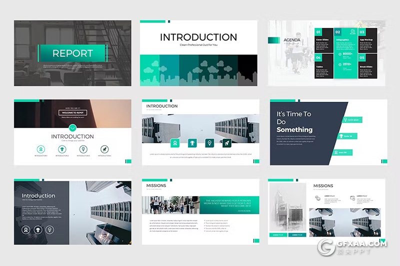 45页渐变绿色团队介绍商业计划书商务通用国外KeyNote模板 - 顶尖PPT