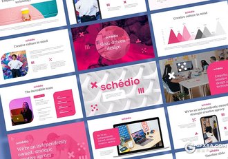 30页粉红色团队介绍商业计划书商务通用国外PPT模板 - 顶尖PPT