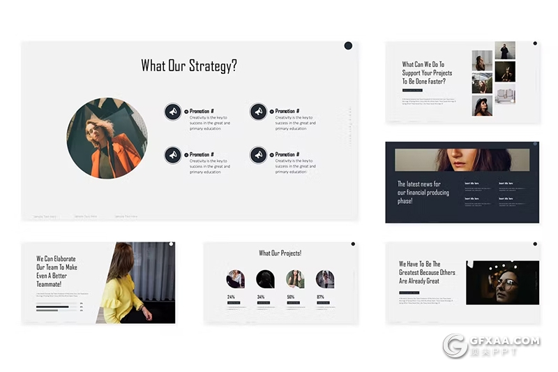 30页团队介绍商业计划书商务通用国外PPT模板5种配色 - 顶尖PPT
