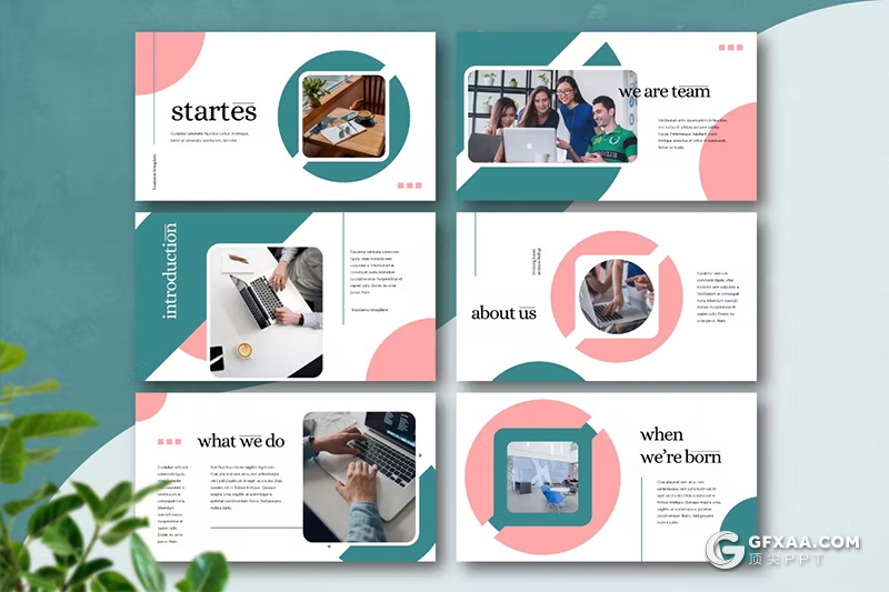 30页多色彩创意精美团队介绍商业计划书商务通用国外PPT模板 - 顶尖PPT