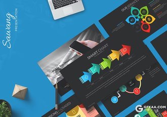 30页多色彩商务通用图形图表keynote模板 - 顶尖PPT