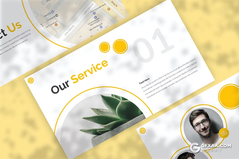 30页圆圈创意时尚风企业通用国外Keynote模板5种配色 - 顶尖PPT