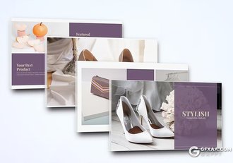 30页紫色时尚产品摄影展示通用国外keynote模板 - 顶尖PPT