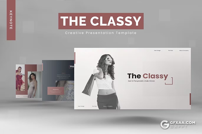 30页时尚摄影展示数据分析国外keynote模板5种配色 - 顶尖PPT