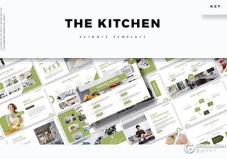 30页餐饮美食制作食品展示数据分析国外keynote模板5种配色 - 顶尖PPT