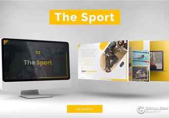 30页运动主题国外keynote模板5种配色 - 顶尖PPT