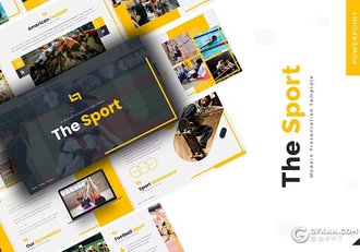 30页运动主题国外PPT模板5种配色 - 顶尖PPT