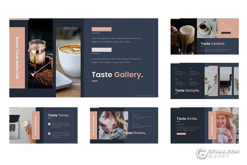 30页咖啡种类产量数据分析介绍国外keynote模板5种配色 - 顶尖PPT