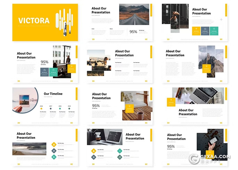 30页团队介绍商业计划书商务通国外keynote模板5种配色 - 顶尖PPT