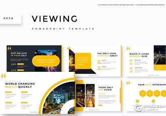 30页城市夜晚摄影展示国外PPT模板 - 顶尖PPT