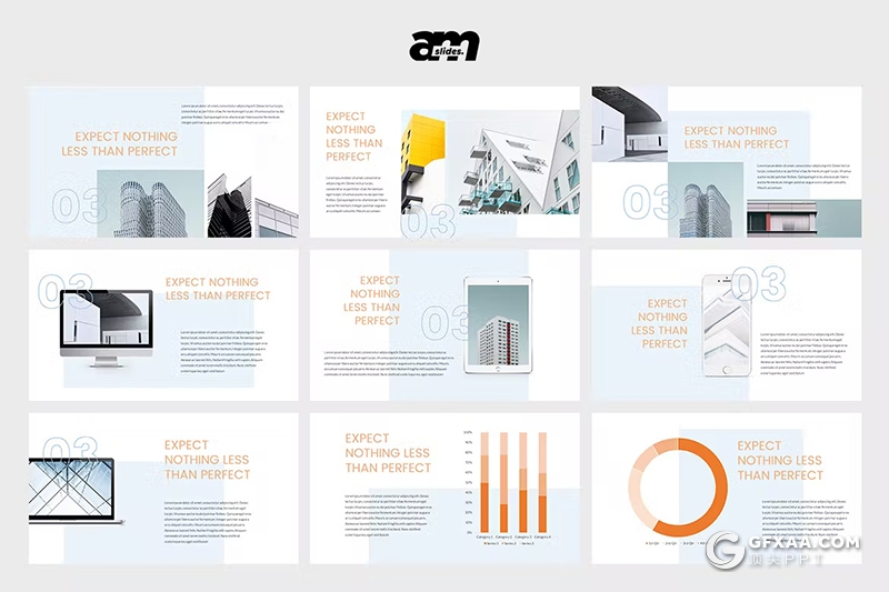 30页企业建筑工程项目展示国外团队介绍国外PPT模板 - 顶尖PPT