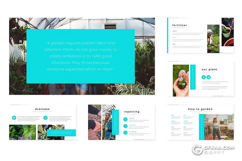 30页扁平化农业种植宣传介绍主题国外keynote模板5种配色 - 顶尖PPT
