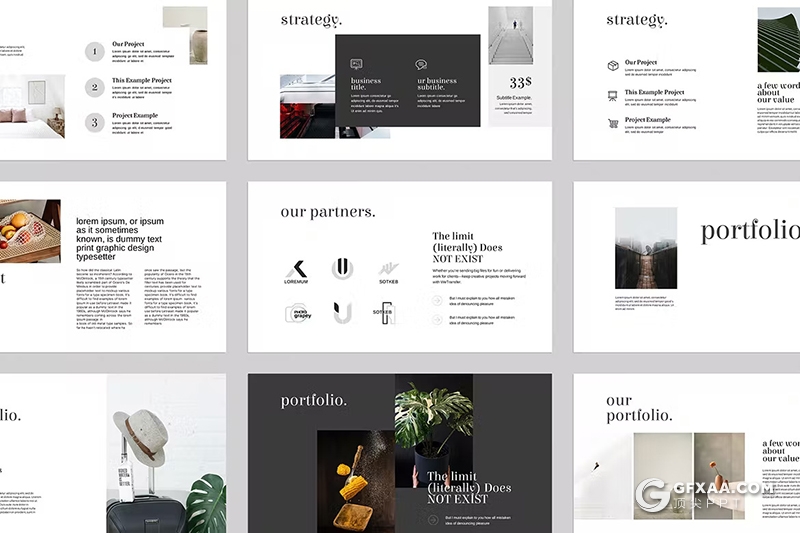 38页摄影图片展示通用国外PPT模板 - 顶尖PPT