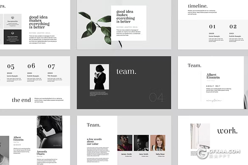 38页摄影图片展示通用国外PPT模板 - 顶尖PPT