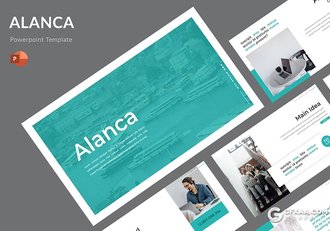 30页扁平化商业计划书团队介绍商务通用国外PPT模板5种配色 - 顶尖PPT