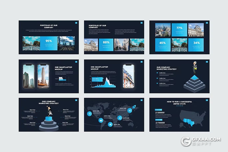 39页企业建筑工程项目展示国外PPT模板 - 顶尖PPT