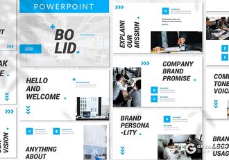 30页团队介绍企业简介商业计划书商务通用国外PPT模板3种配色2款尺寸 - 顶尖PPT