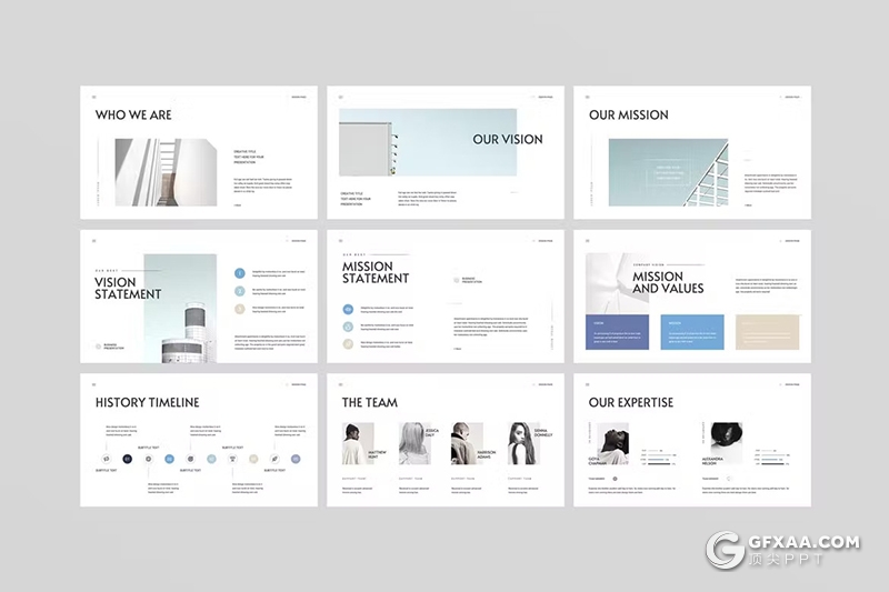 72页企业建筑工程项目展示数据汇报国外PPT模板 - 顶尖PPT