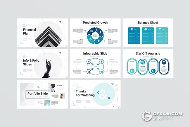 35页蓝色商业计划书商务通用国外PPT模板 - 顶尖PPT