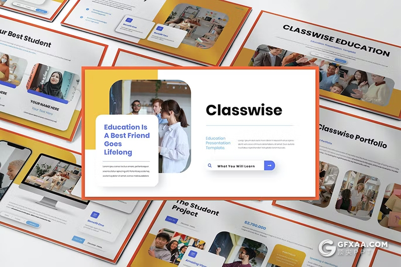 30页大学课堂教育演示宣传国外PPT模板 - 顶尖PPT