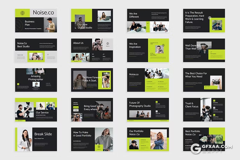 28页创意大气商业计划书团队介绍商业通用国外PPT模板 - 顶尖PPT