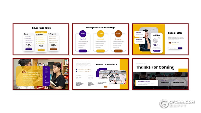 30页大学课堂教育演示宣传国外PPT模板 - 顶尖PPT