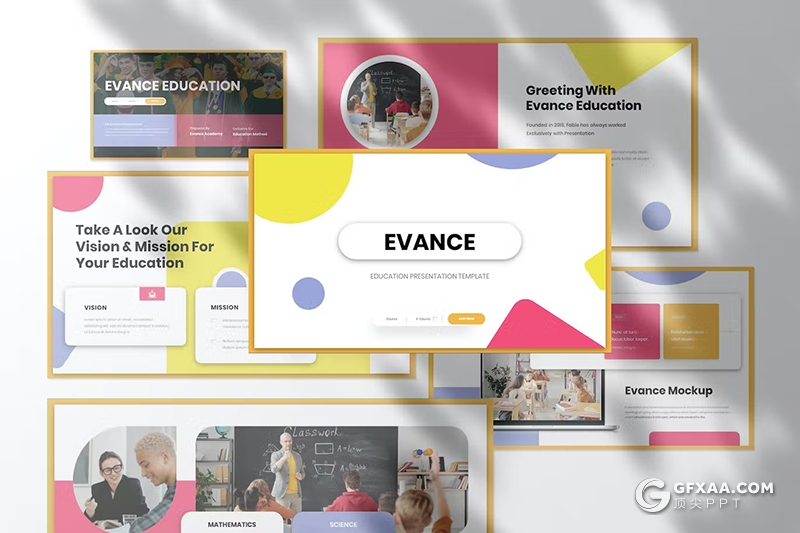 30页多色彩大学课堂教育演示宣传国外PPT模板 - 顶尖PPT