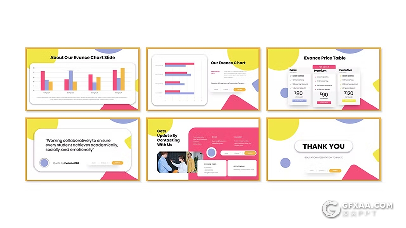 30页多色彩大学课堂教育演示宣传国外PPT模板 - 顶尖PPT