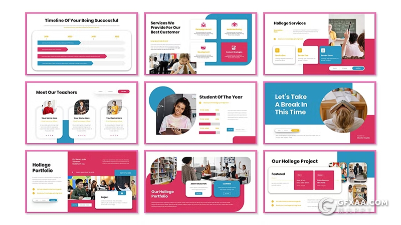 30页少儿培训教育机构国外PPT模板 - 顶尖PPT