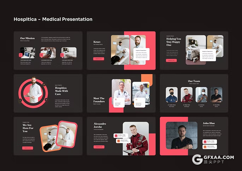 40页医学医疗研究报告医学团队展示国外PPT模板 - 顶尖PPT