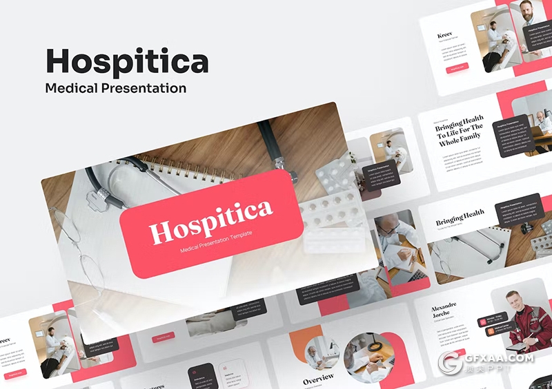 40页医学医疗研究报告医学团队展示国外PPT模板 - 顶尖PPT