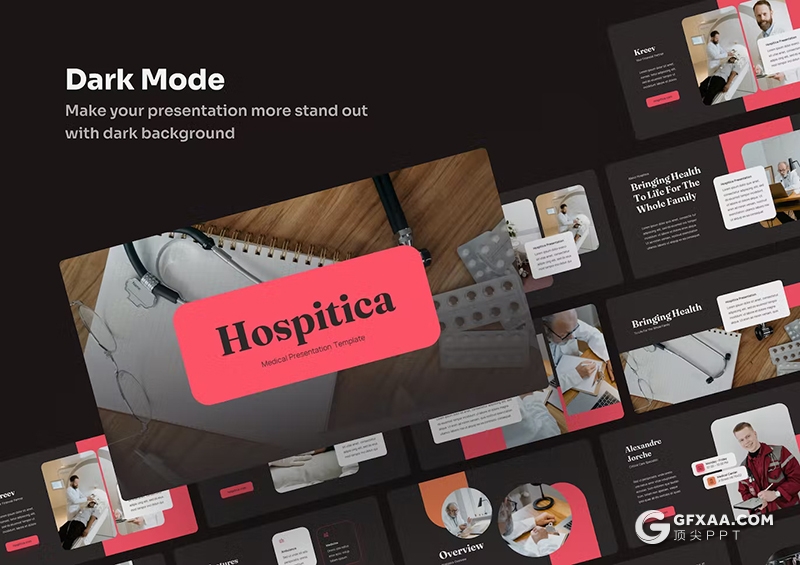 40页医学医疗研究报告医学团队展示国外PPT模板 - 顶尖PPT