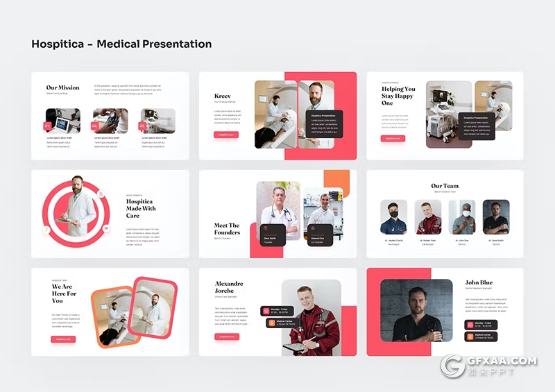 40页医学医疗研究报告医学团队展示国外PPT模板 - 顶尖PPT