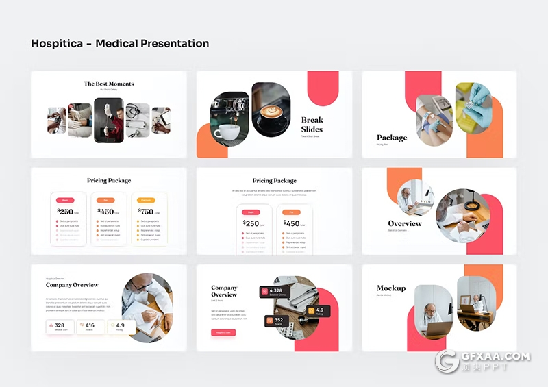 40页医学医疗研究报告医学团队展示国外PPT模板 - 顶尖PPT