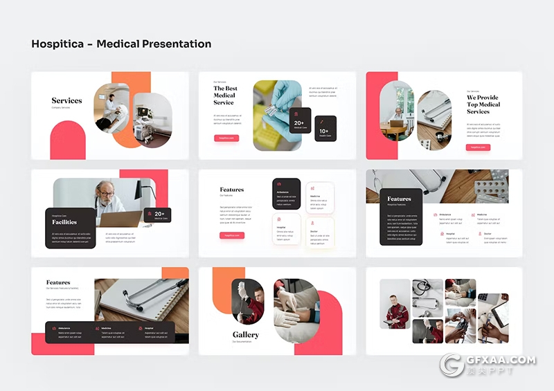 40页医学医疗研究报告医学团队展示国外PPT模板 - 顶尖PPT