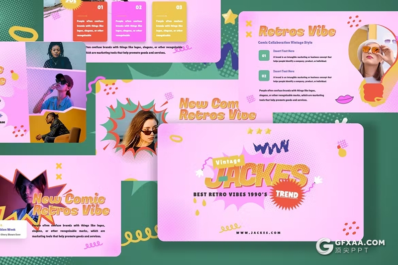 45页绿色时尚精美摄影图片展示通用国外PPT模板 - 顶尖PPT