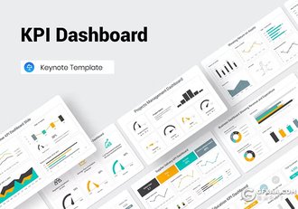 40页曲线线条图形图表商务通用PPT模板 - 顶尖PPT