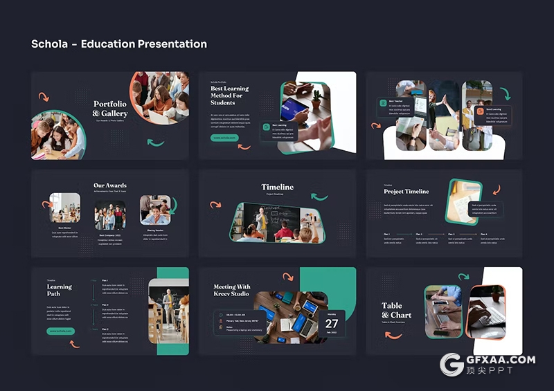 41页精美大气少儿培训教育机构国外PPT模板 - 顶尖PPT