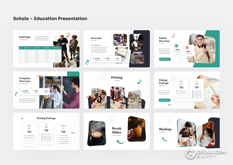 41页精美大气少儿培训教育机构国外PPT模板 - 顶尖PPT