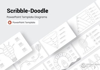 190页黑白线条信息图形图表PPT模板 - 顶尖PPT