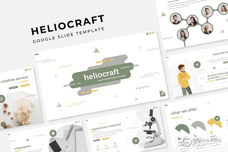 30页卡通风商务计划书年计划总结汇报商务通用国外GoogleSlides模板5种配色 - 顶尖PPT