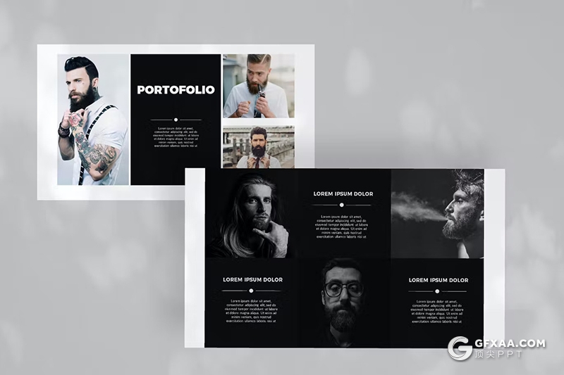 30页黑白风团队介绍商业计划书商务通用国外GoogleSlides模板 - 顶尖PPT