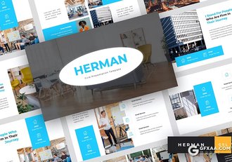 36页蓝色企业介绍商业计划书商务通用国外GoogleSlides模板 - 顶尖PPT